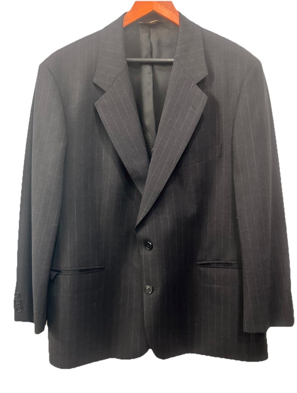 Brooks Brothers Blazer Men 44S Gray Pinstriped Wool 2 Button Sport Jacket